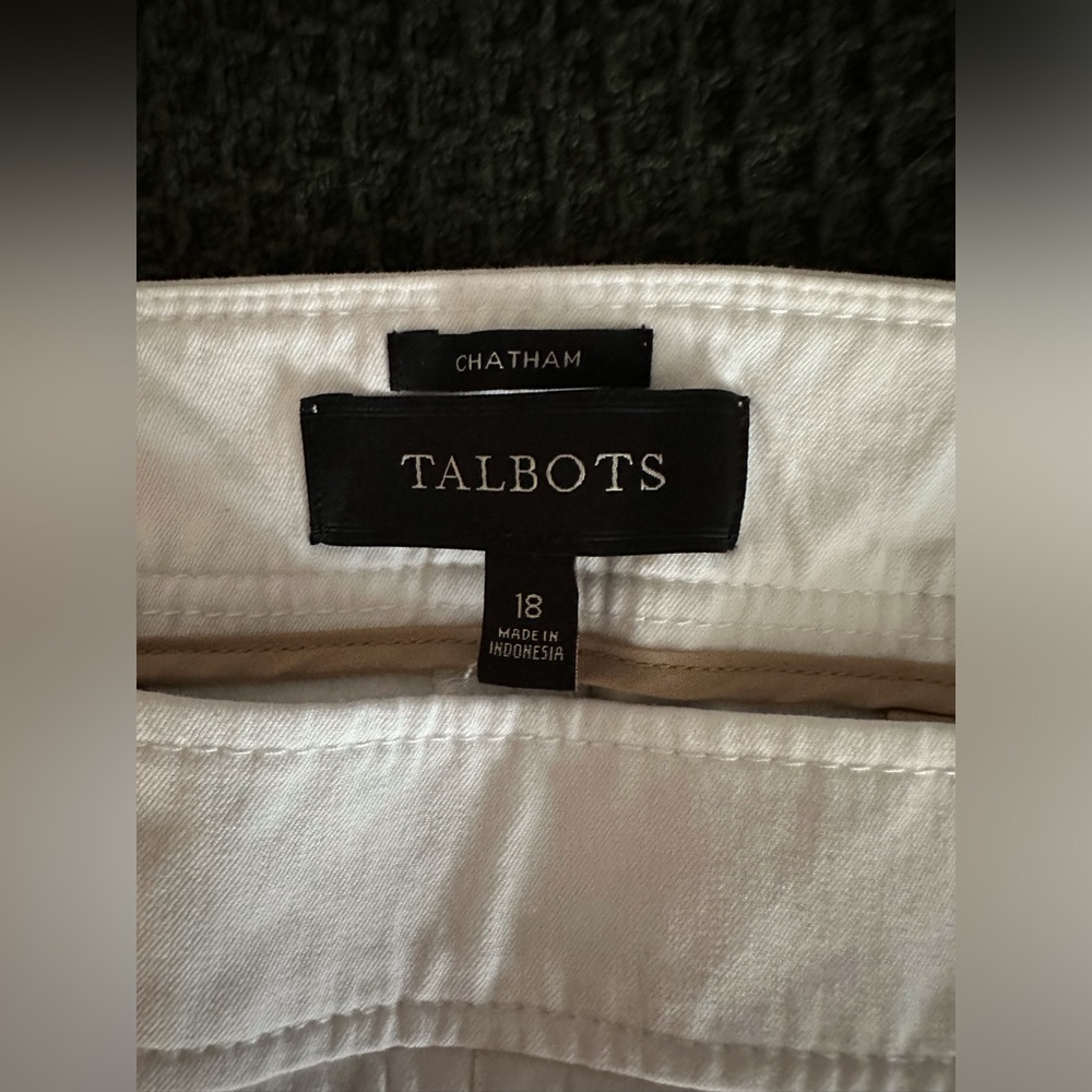 Women’s Talbot Chatham White Pants Sz 18 - Picture 3 of 4